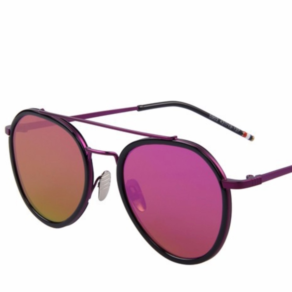 Women Aviator Sunglasses Oval Alloy Frame